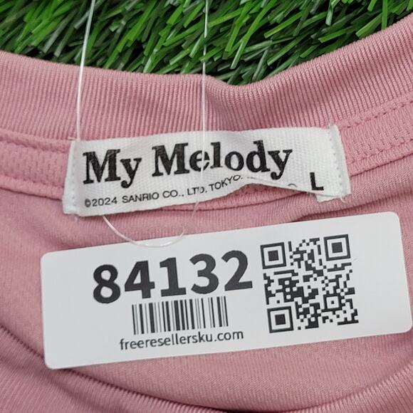 My-Melody Bunny Shirt Womens M/L 19x25 Pink Sanrio Polyester - Picture 6 of 13